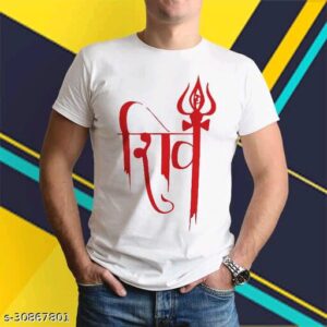Comfy Partywear Men Tshirts Tshirt for Men Shiv Shankar Mahadev T-Shirt