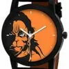 Combo of Hanuman Orange Dial Analog watch With Aux Cable , OTG Adapter And Data Cable For Men And Women