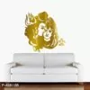 Designer Vinyl Golden Shiv Parvati Wall Decor Sticker