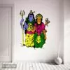 Designer Vinyl Lord Shiva Parvati Wall Decor Sticker