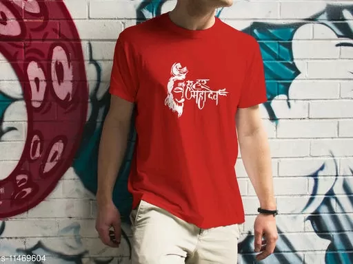 HAR HAR MAHADEV TSHIRT For Man avaible in Orange, Red and White colour