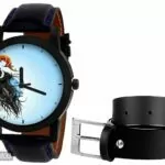 Jata-Mahadev Edition Analog Wrist Watch With Black Belt Combo Offers For Boys Watch - For Men And Women