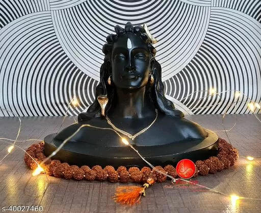 LAXMI MARBLE & GRANITE | Adiyogi Shiva Murti | Lord Shiva Figurine | Polyresin Mahadev Idol Shankara Pooja & Gift Showpiece Items for Home Decor, Temple Puja...