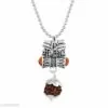 Morvi Silver Plated Brass Rudrakasha, Lord Shiva Symbol with Trinetra, Mahakaal with Damru, Temple Jewellery for Men and Women