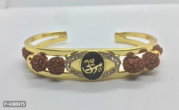 Trendy Designer Gold Plated Divine Rudraksh AD Adjustable Bracelet