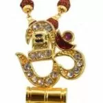 Trendy Fancy Designer rudraksha mala Gold: Gold-plated Religious Spiritual Jewellery Set for Men and Women