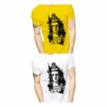 Gorgeous half sleeve yellow mahadev printed T-shirt for everyone