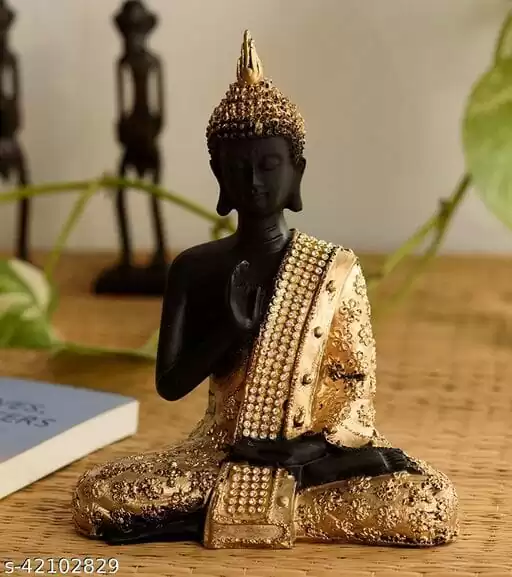 Buddha Statue or idol in meditation - black colour