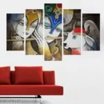 Awesome krishna wall sticker with cow